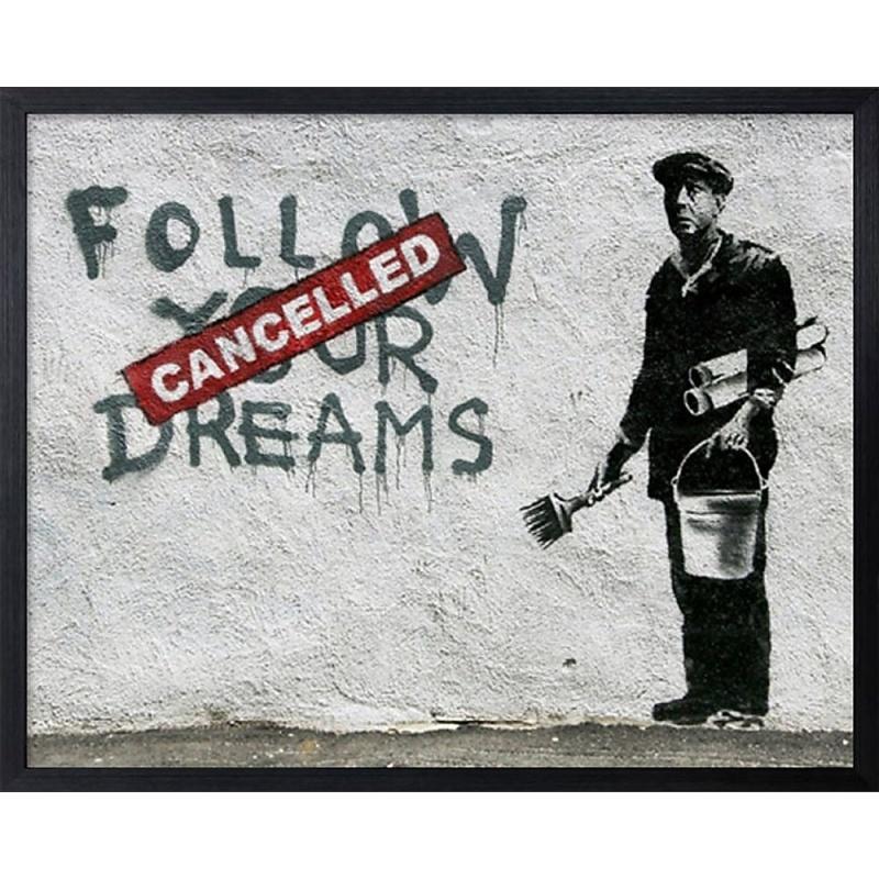 額装品/Follow Your Dreams/バンクシー/ポスター 額装済/30%OFF/バンクシー/Follow Your Dreams : azポスター
