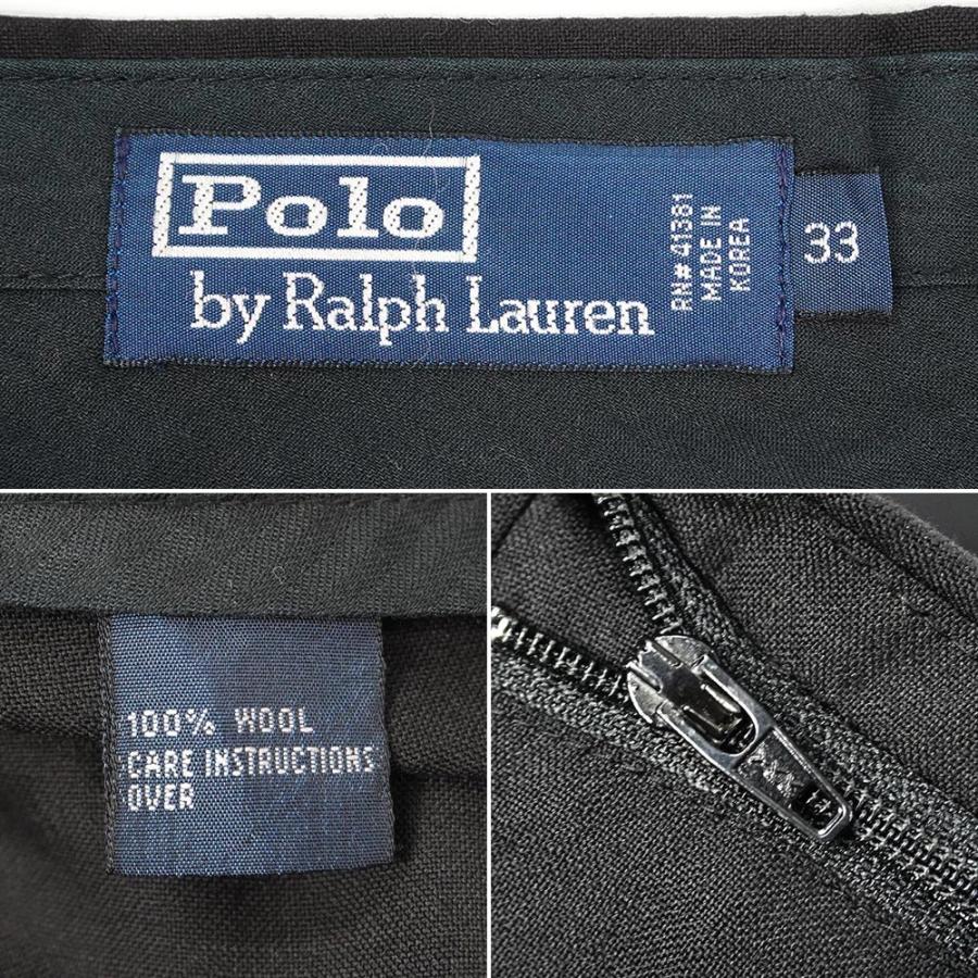ポロラルフローレン POLO RALPH LAUREN 90s ノータック ウールパンツ