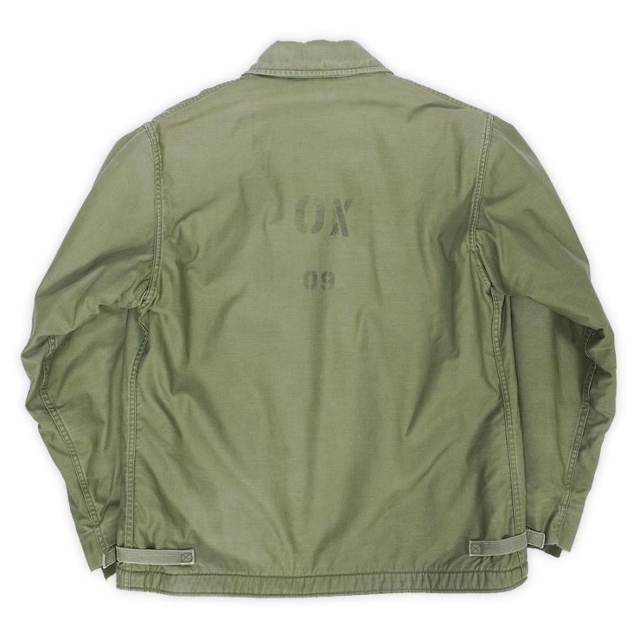 米軍実物 US NAVY 80s A-2 デッキジャケット ステンシル 放出 官給 軍 