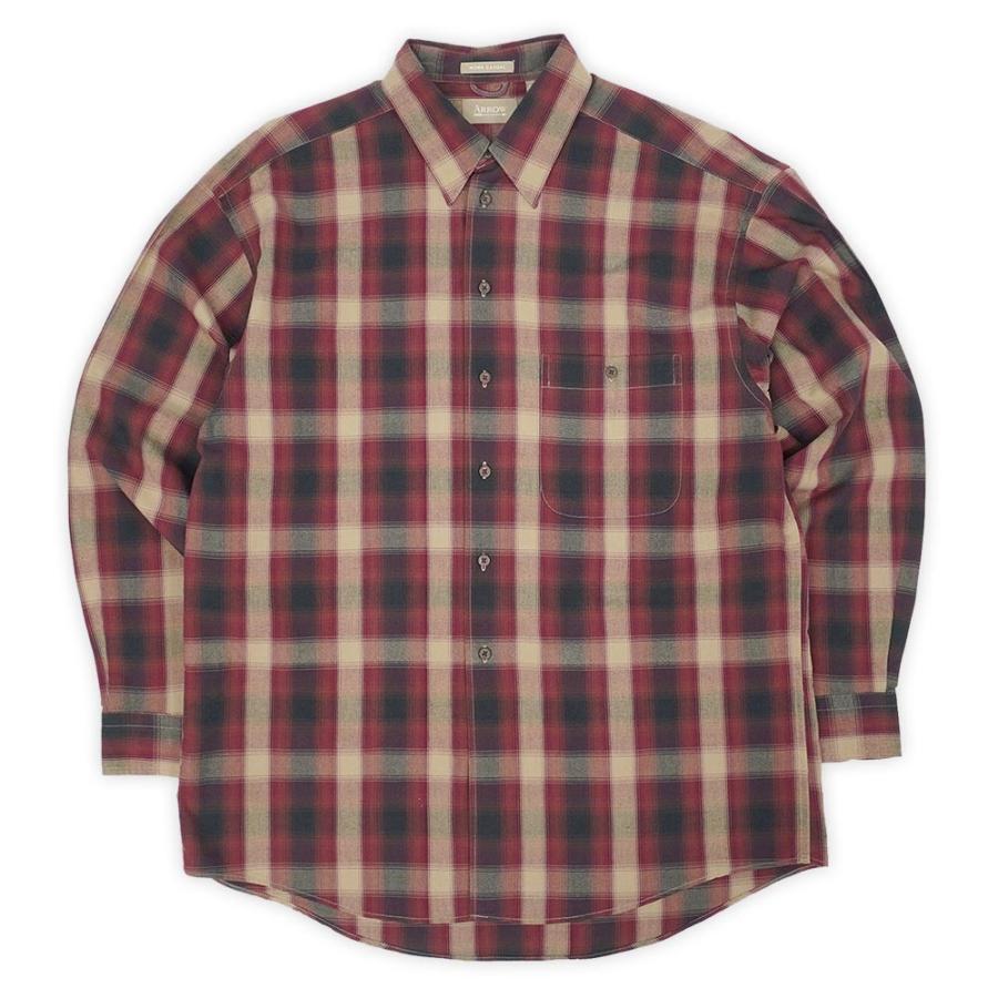 美品 00s アロー ARROW WORK CASUAL レーヨンシャツ シャドー