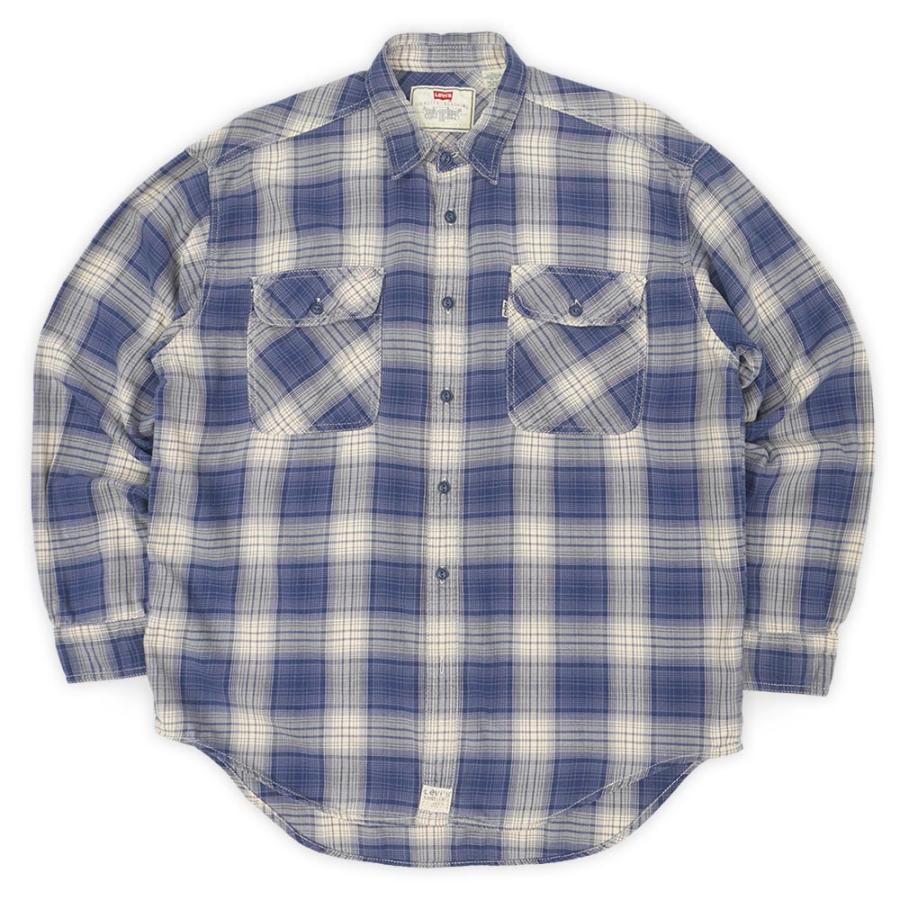 リーバイス Levi's 90s フランネルワークシャツ 珍品 白タブ シャドー