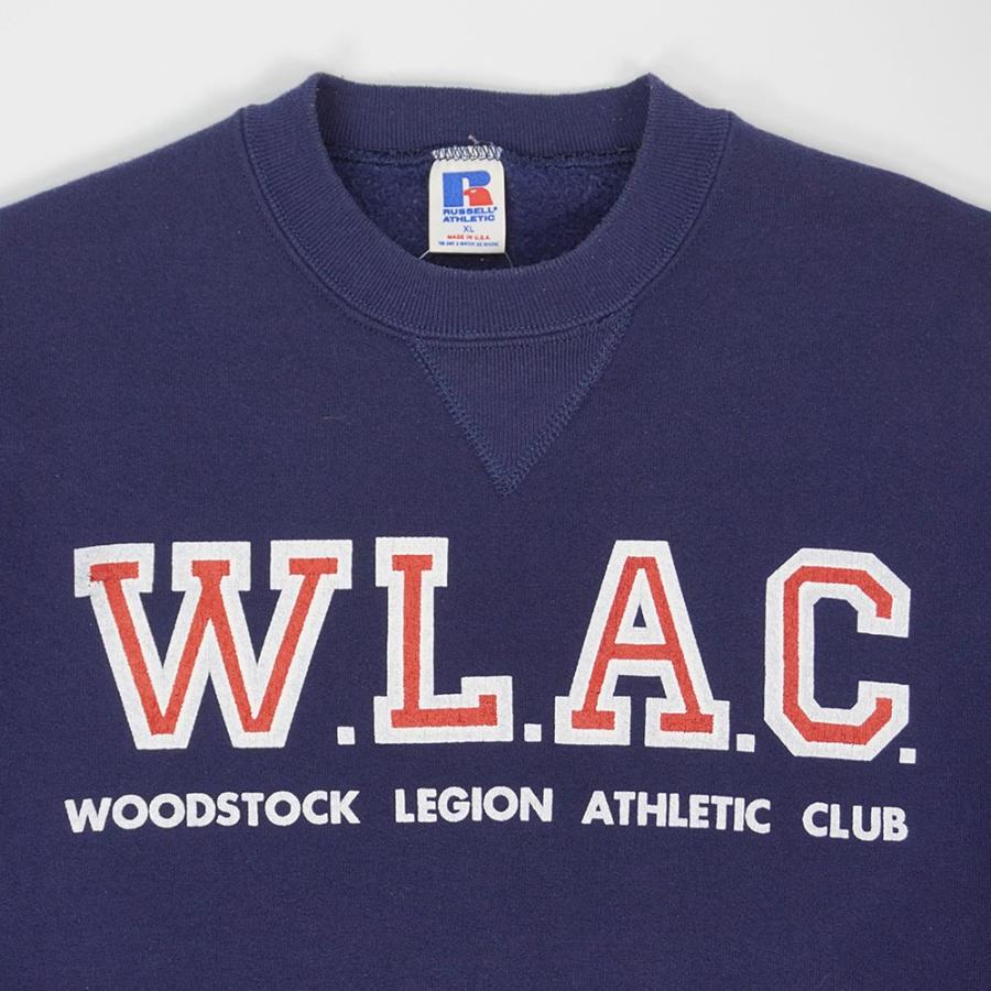 ラッセル RUSSELL 80s WLAC ロゴプリントスウェット USA製 アメリカ製