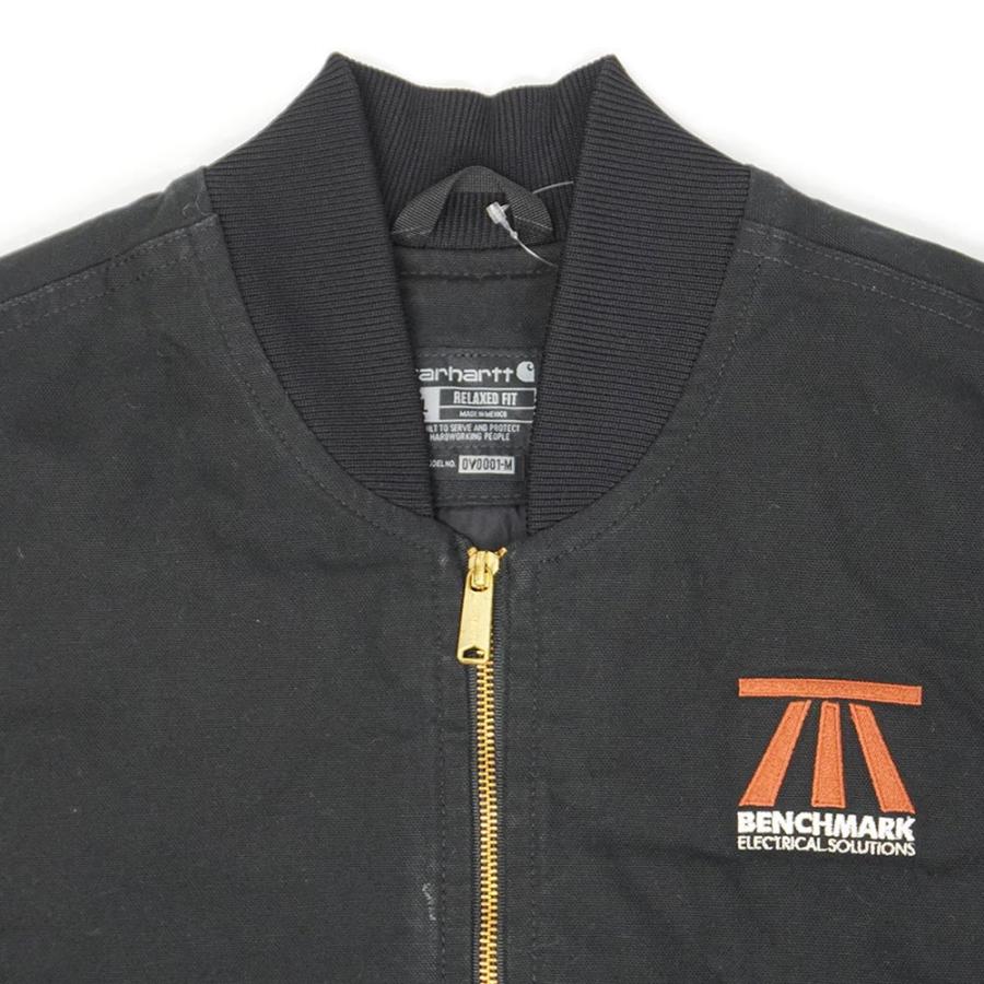 カーハート Carhartt 00s ダックベスト V01 BLK 定番 企業ロゴ刺繍