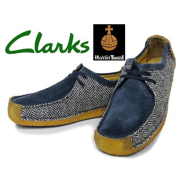 クラークス CLARKS ナタリー ネイビー×クリーム 20351901 ハリス ツイード メンズ ネイビー×クリーム 10130398