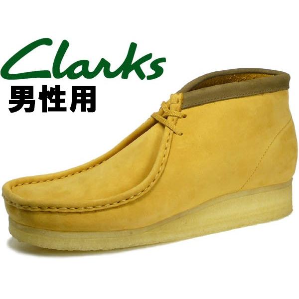 Clarks クラークス 靴 ブーツ 送料込 メンズ 薄黄 ワラビー