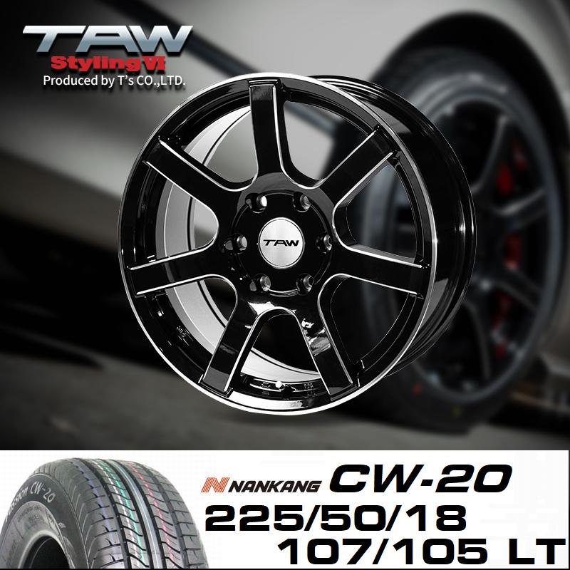 200系ハイエース ホイール タイヤ TAW Styling6 18X8.0J +37 6H139.7