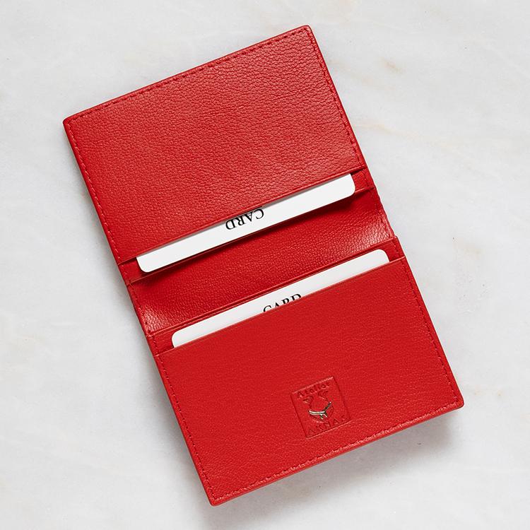 名刺入れ カードケース ロッソ/レッド/赤 HAN003 ガルーシャ