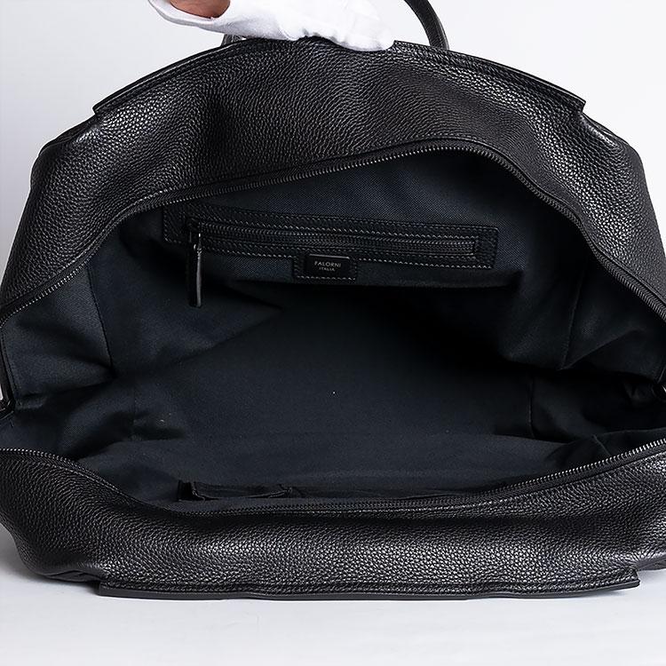 falorni（ファロルニ） ボストンバッグ 1000 ラムレザー 羊革 ブラック