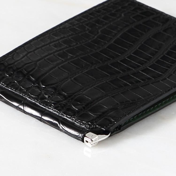 超激安 財布 クロコダイル ワニ革 マネークリップ メンズ 札ばさみ 日本製 レザック Le Sac 8157 ブラック 黒 送料無料 Www Thedailyspud Com