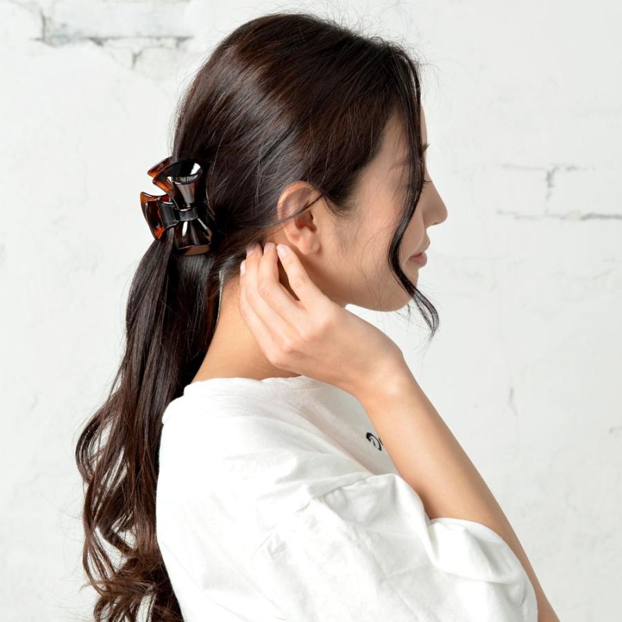 ヘアクリップ べっ甲風ねじりリボンバンスクリップ シンプル 大人かわいい Soreado 通販 Yahoo ショッピング