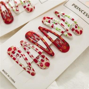 ヘアピン フルーツとお花の赤系キッズミニヘアピンセット３柄 ２ Soreado 通販 Yahoo ショッピング