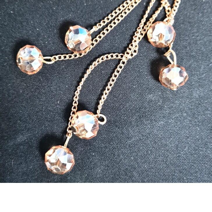 ヘアクリップ クリスタルビーズデコレーションゴールドメタルバンス