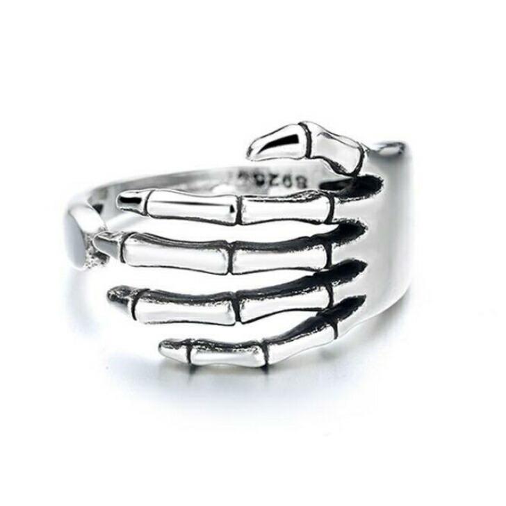 リング 指輪 スカルハンドデザインカジュアルリング ハロウィン おとな