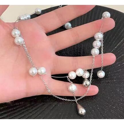 ネックレス シルバードロップワイヤーネックレス 新発売セール 大人 