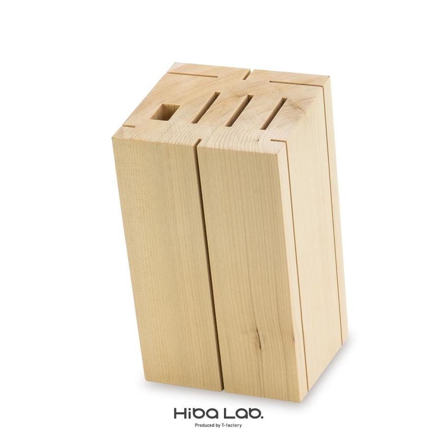 安定感のある重厚なデザインが存在感を放つ　青森ヒバ包丁入れ　ハサミ入れ付き　黒カビ防止／消臭／天然抗菌／無垢／木製／水キレ抜群／一生モノ／料理男子