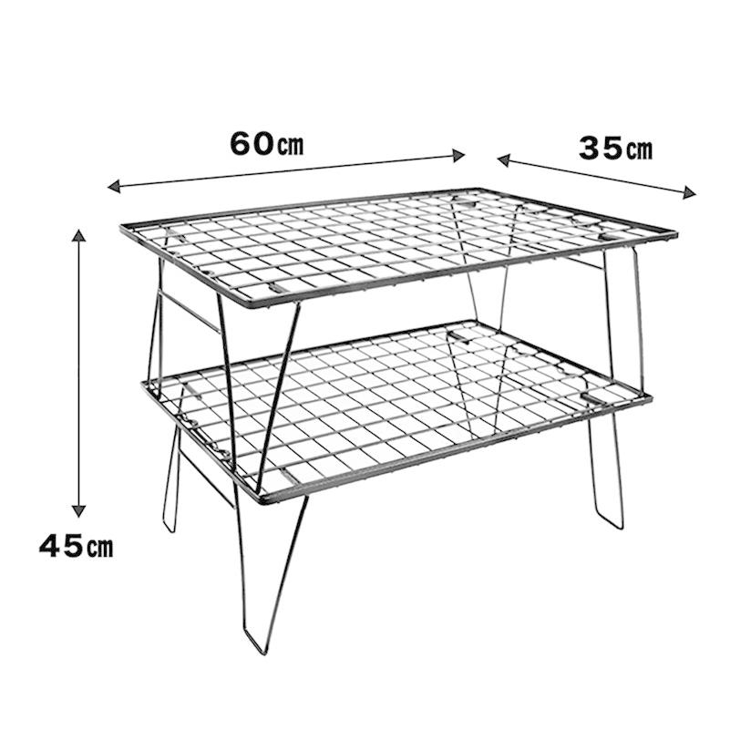 超人気 HIBARI フィールドラック キャンピングラック 2個セット 改良版 マットブラック キャンプ収納 コンパクト アウトドアテーブル 折りたたみテーブル｜hibari｜09
