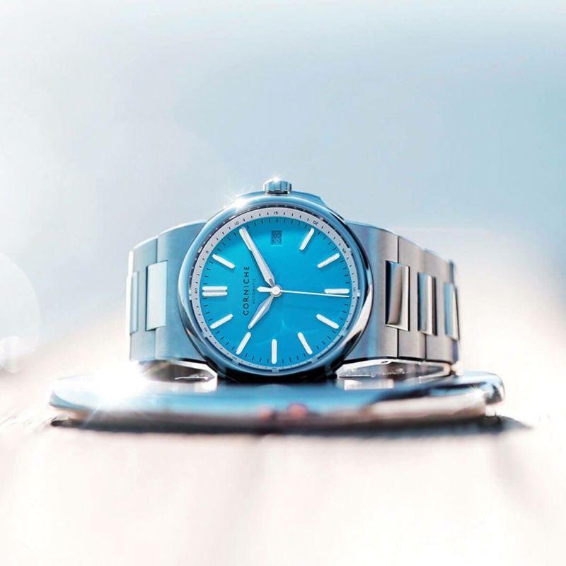 コーニッシュ CORNICHE 腕時計 メンズ 自動巻き La Grande Corniche ラ グランデ コーニッシュ ステンレススチール シルバー ブレスレット 機械式 北欧の画像