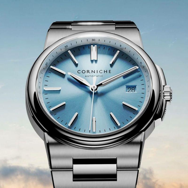 コーニッシュ CORNICHE 腕時計 メンズ 自動巻き La Grande Corniche ラ グランデ コーニッシュ ステンレススチール シルバー ブレスレット 機械式 北欧の画像