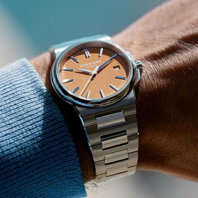 コーニッシュ CORNICHE 腕時計 メンズ 自動巻き La Grande Corniche ラ グランデ コーニッシュ ステンレススチール シルバー ブレスレット 機械式 北欧の画像