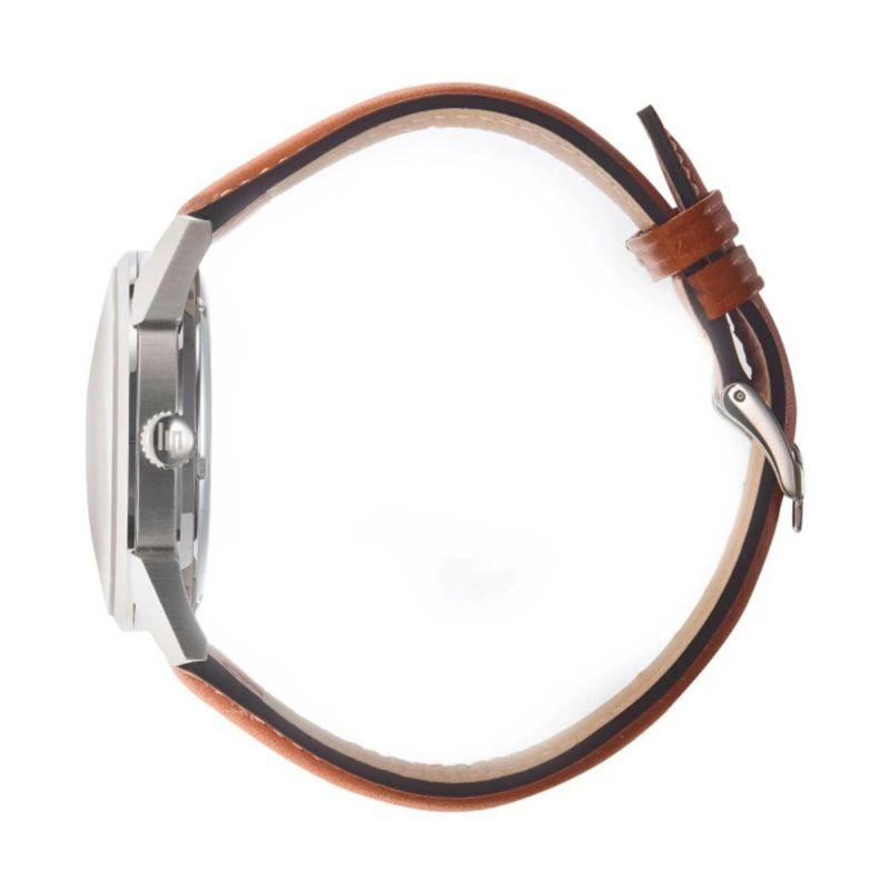 リップ LIP 腕時計 メンズ HIMALAYA 40mm ヒマラヤ シルバー ブラウンレザーベルト 革ベルト 数字の画像
