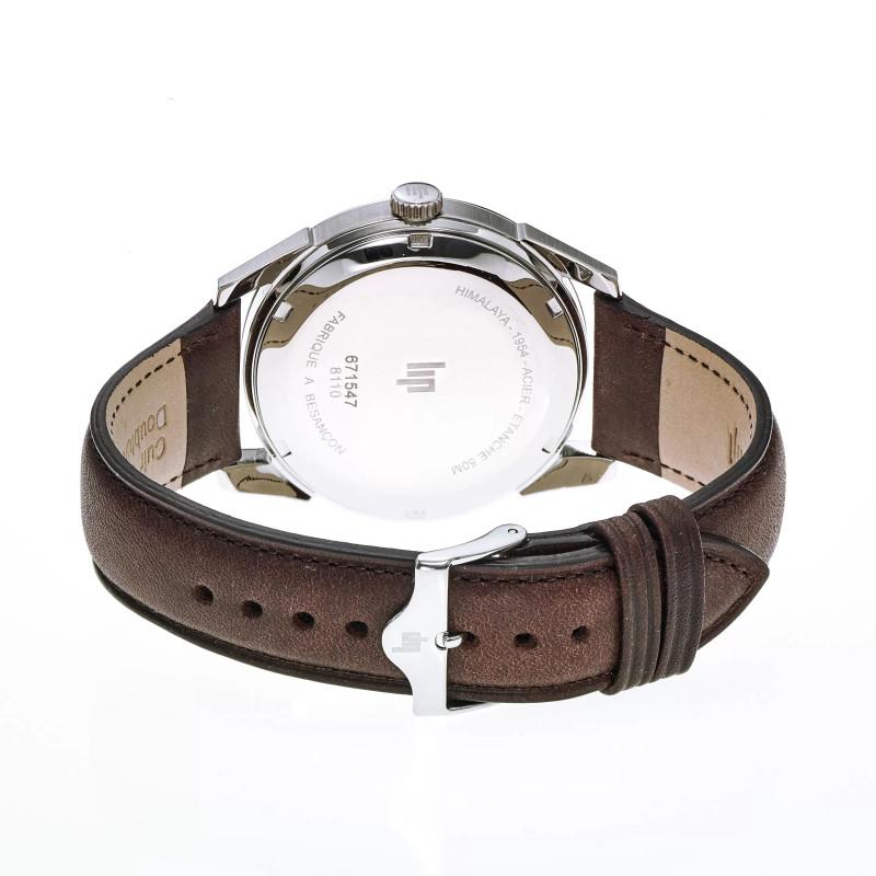 リップ LIP 腕時計 メンズ HIMALAYA 40mm ヒマラヤ シルバー ブラウンレザーベルト 革ベルト 数字の画像