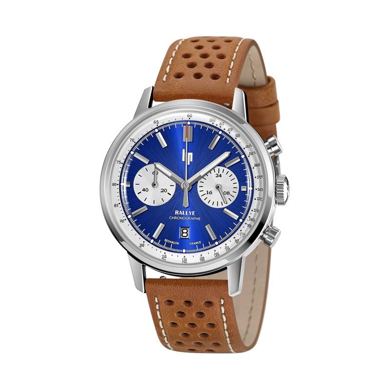 リップ LIP 腕時計 メンズ Rallye 38mm 39mm 41mm ラリー パンダ メカクォーツ シルバー ブルー ブラック レザーベルト 革ベルトの画像