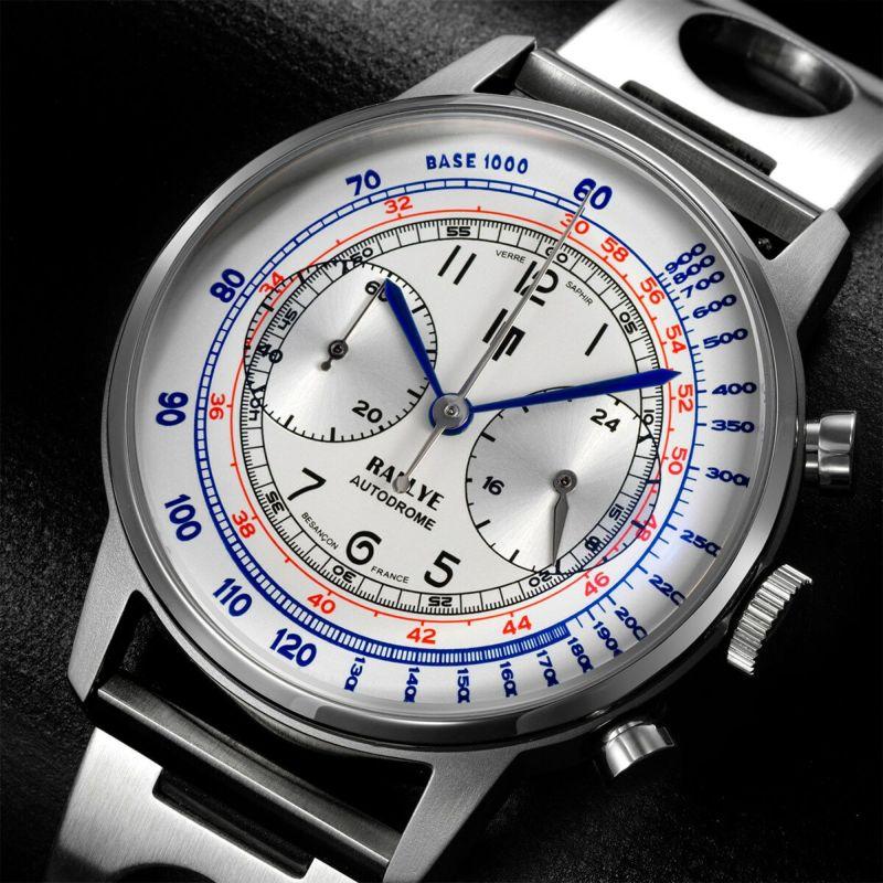 リップ LIP 腕時計 メンズ RALLYE 41mm ラリー シルバー クロノグラフ ブラックレザーベルト 革ベルト ステンレスベルトの画像