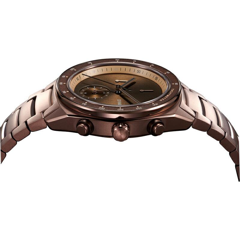 ディーワンミラノ D1 MILANO 腕時計 メンズ CRONOGRAFO クロノグラフォ エッセンシャル シルバー ブラウン ブレスレット クロノグラフの画像