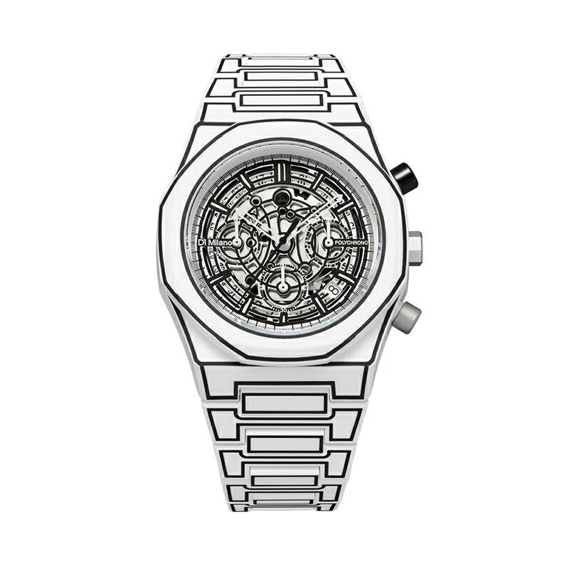 ディーワンミラノ D1 MILANO 腕時計 メンズ POLYCHRONO ポリカーボン ポリクロノ スケッチ ブラック ホワイトの画像