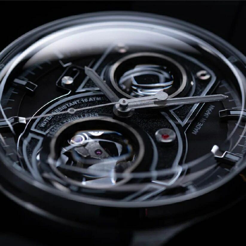 【限定399本セット】タックス TACS 腕時計 自動巻き 機械式 メンズ TWIN LENS ツインレンズ ホワイト ブラック ラバーベルトロボトイズ カメラ※の画像