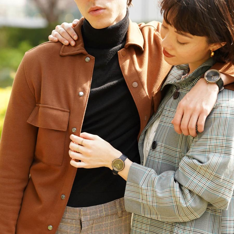 ヴェアホイ VEJRHOJ 腕時計 木製 メンズ レディース BLACK＆GOLD ブラック＆ゴールド 34mm/40mm 桜の木 サクラ レザーベルト メッシュベルト北欧の画像