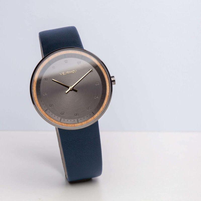 ヴェアホイ VEJRHOJ 腕時計 木製 メンズ レディース BLACK＆GOLD ブラック＆ゴールド 34mm/40mm 桜の木 サクラ レザーベルト メッシュベルト北欧の画像