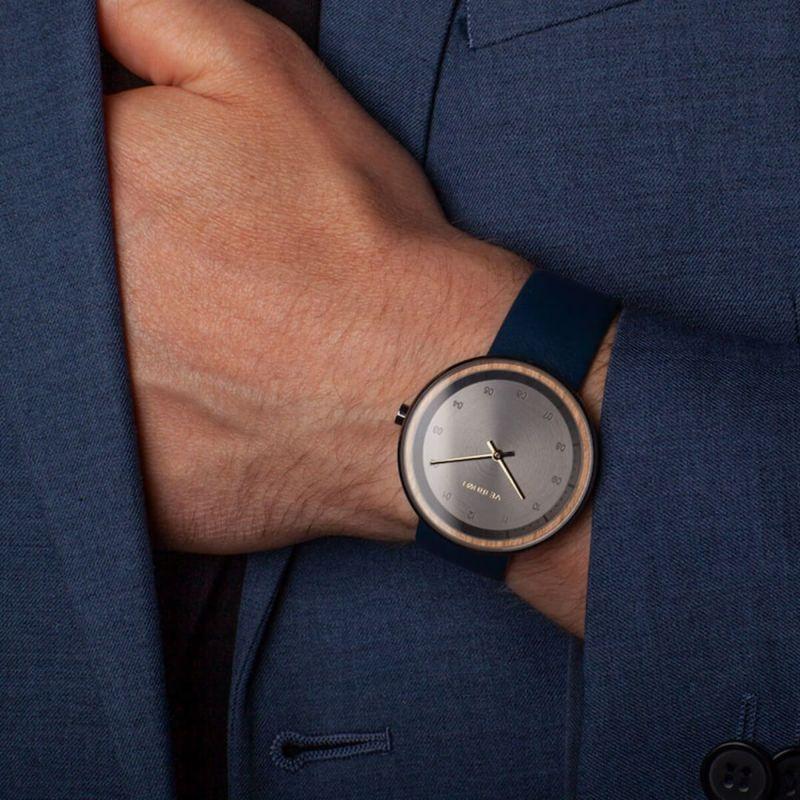 ヴェアホイ VEJRHOJ 腕時計 木製 メンズ レディース BLACK＆GOLD ブラック＆ゴールド 34mm/40mm 桜の木 サクラ レザーベルト メッシュベルト北欧の画像
