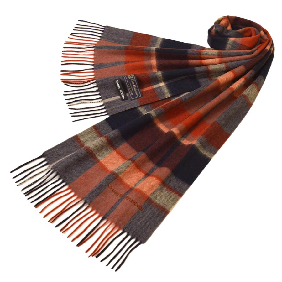 CHARLES JOURDAN シャルル ジョルダン マフラー チェック柄カシミヤ