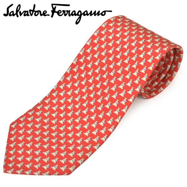 国産 ネクタイ サルバトーレフェラガモ メンズ Salvatore Ferragamo ドッグ イヌ柄シルク サイズ剣幅8cm Efgw016 004 レッド系 年最新海外 Lewisfamilyinsurance Com