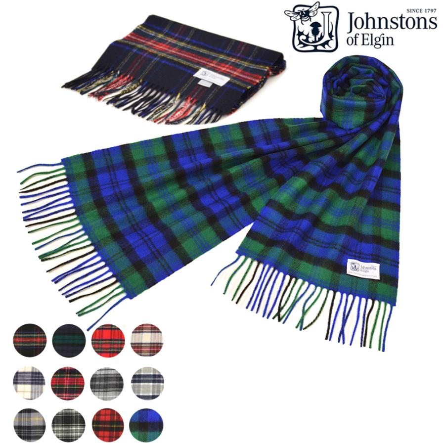 マフラー ジョンストンズ Johnstons Of Elgin 小判 180cm 25cm ストール カシミヤ タータンチェック柄 12カラー Ejs001 Wa 再入荷