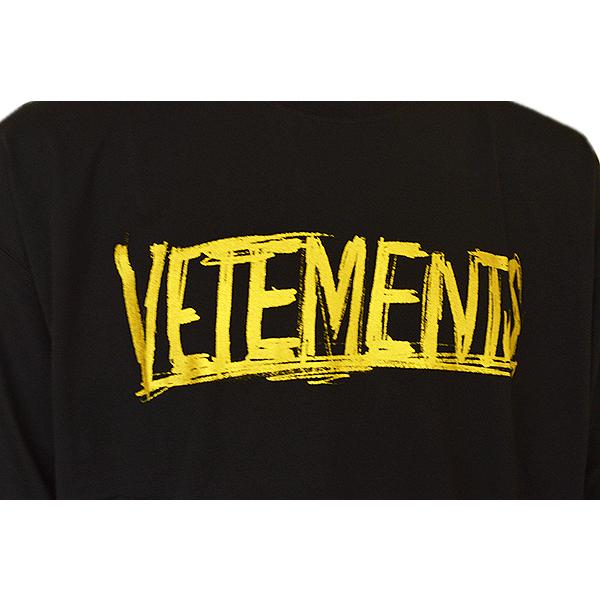 VETEMENTS ヴェトモン Tシャツ 半袖 ロゴ ivn22s011 UE52TR270G BLACK