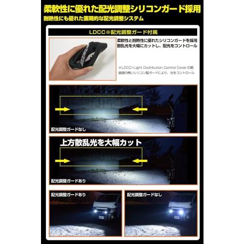 IPF フォグランプ LED 2インチ 角型 2200lm27,000cd 6000K ホワイト