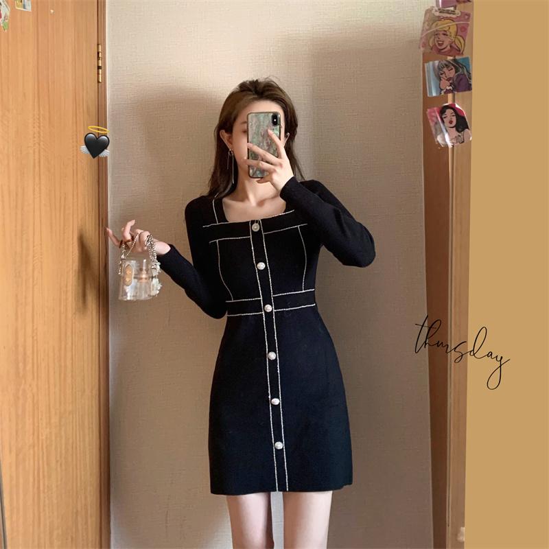 シャネル風レディース ベスト ワンピース Vネック代30代 カジュアル 韓国風 ゆったり 長袖 年末 クリスマス パーティー セクシー系 ドレス Hibiscus 通販 Yahoo ショッピング