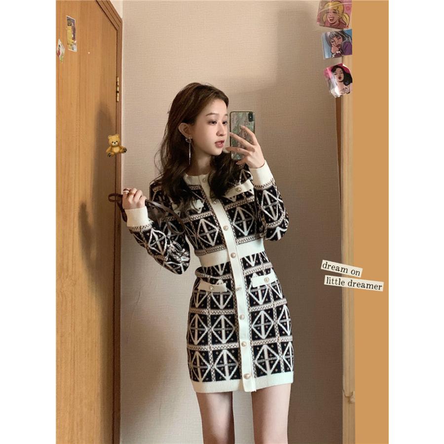 シャネル風レディース ベスト ワンピース Vネック代30代 カジュアル 韓国風 ゆったり 長袖 年末 クリスマス パーティー セクシー系 ドレス Hibiscus 通販 Yahoo ショッピング