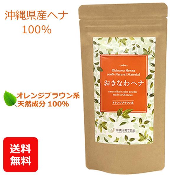 ヘナカラー 白髪染め トリートメント おきなわヘナ オレンジブラウン 100g メール便送料無料｜hibiscus