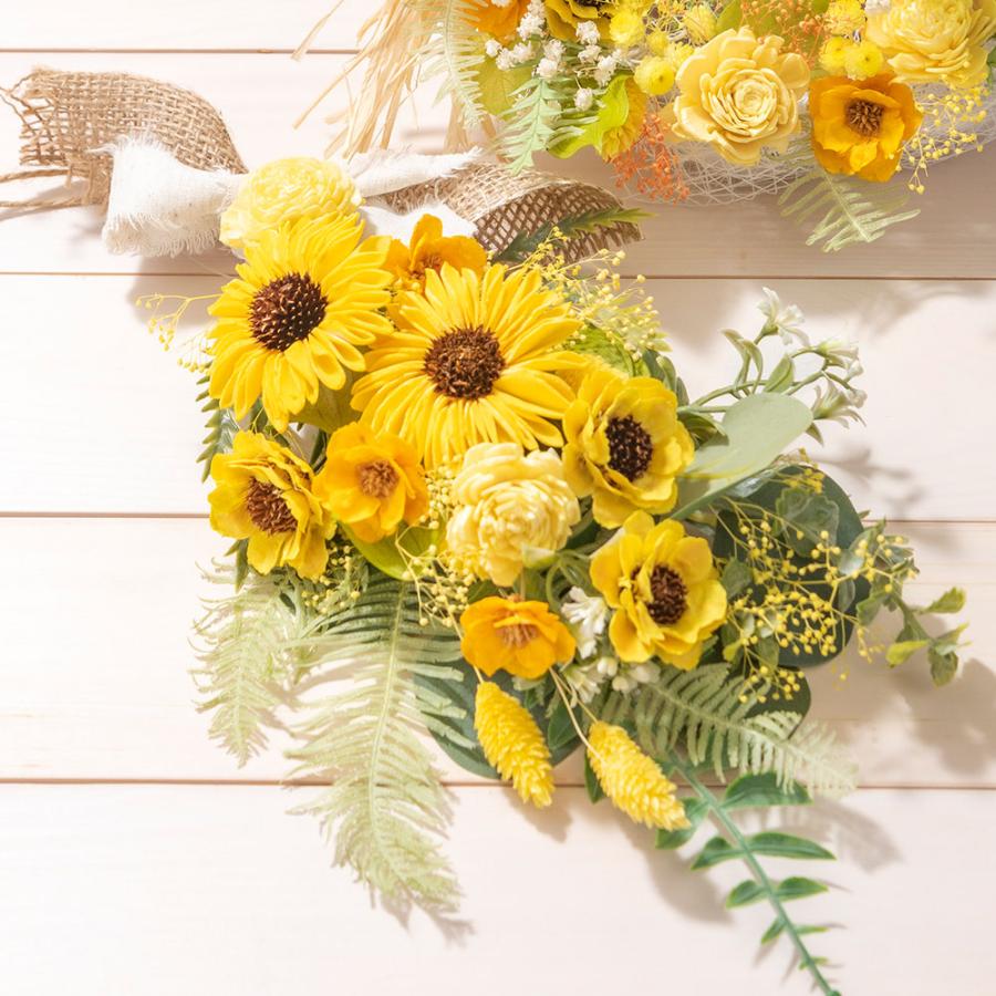 日比谷花壇 - 堅苦しさ 生まれ落ちる日 花 【継続期間押さえる】Summer Breeze プリザーブドフラワースワッグ 不死化日 お顔出し 生み出すこと御祝い 一緒になる不死化日