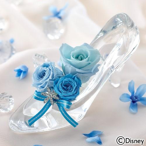 誕生日 花 プレゼント プリザーブドフラワー ディズニー シンデレラの靴 ブリリアントブルー Disney Y 日比谷花壇 Paypayモール店 通販 Paypayモール