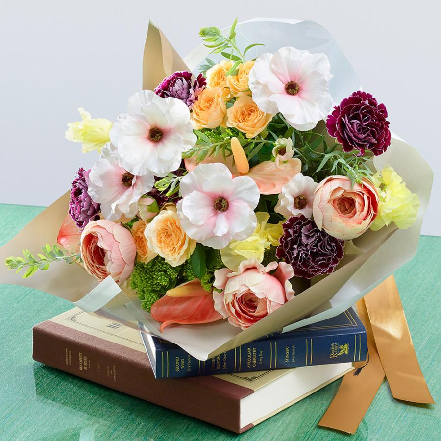 お祝い 生花 誕生日 日比谷花壇 デザイナーズブーケ プレザントゥブリーズ 花束 切花 日比谷花壇 日比谷花壇 店 通販