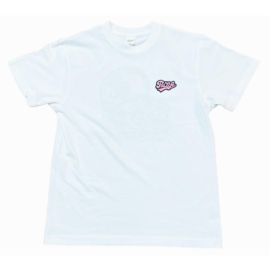 Tシャツ  Pal life pink logo tee (white)｜hicamp-sutore｜02