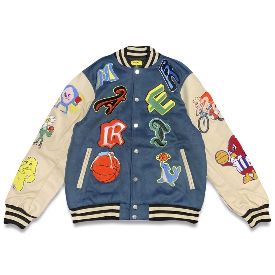 マーケット MARKET VARSITY OVERLOAD VARSITY JACKET ジャケット MULTI マルチ JACKETの画像