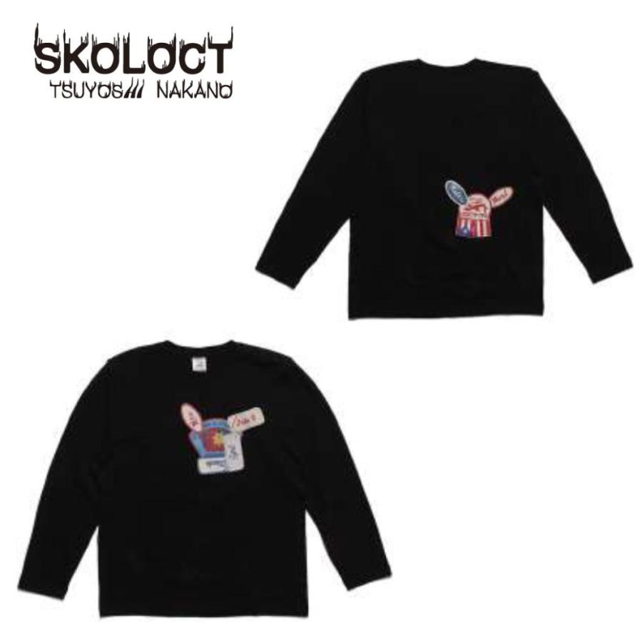 スコロクト SKOLOCT SKO PATCH STICKER LONGSLEEVE TEE Tシャツ BLACK 
