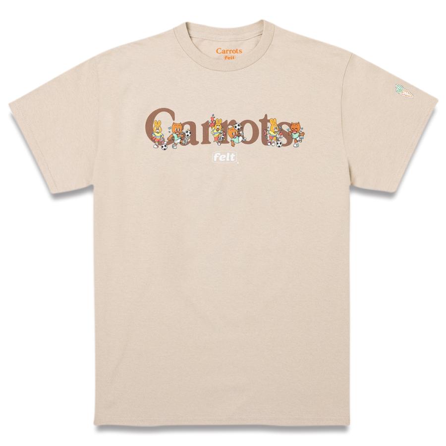 キャロッツ フェルト Carrots x felt Wordmark Tee Tシャツ ティー TAN タン T-SHIRTS｜hicrown｜02