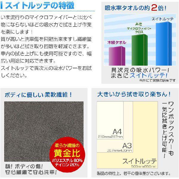 （洗車用拭き上げクロス）スイトルッテ 2枚セット 超吸水 水滴を残さない滑らかな拭き心地 | YOURS | 01
