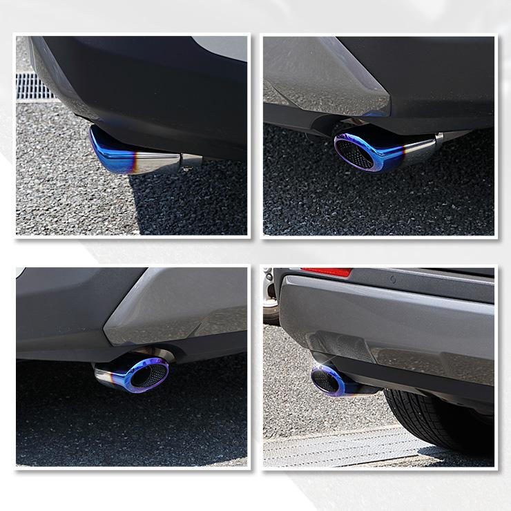 YOURS トヨタ RAV4 50系 メッキ パーツ チタン調 マフラーカッター 2個